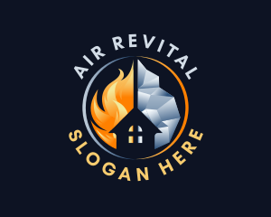 House Air Temperature logo design