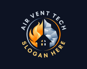 House Air Temperature logo design