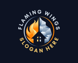 House Air Temperature logo design