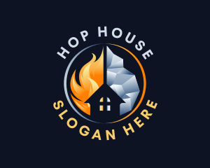 House Air Temperature logo design