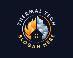 House Air Temperature logo design