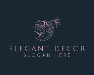 Floral Moon Cosmetics logo design