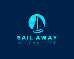 Sea Sail Boat logo design
