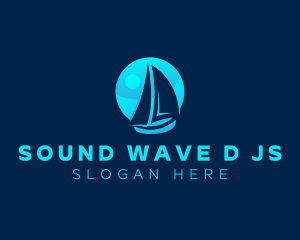 Sea Sail Boat logo design