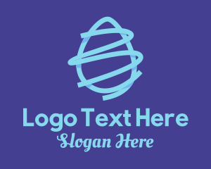 Blue Egg Scribble logo