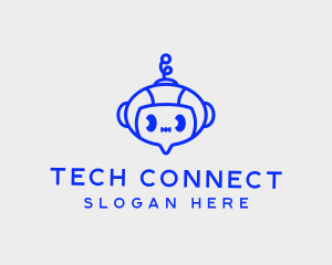 Communication Robot Android Logo