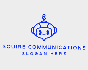 Communication Robot Android logo design