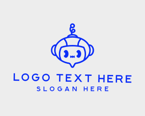 Communication - Communication Robot Android logo design