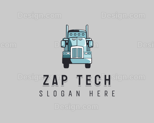 Trailer Truck Delivery Vehicle Logo