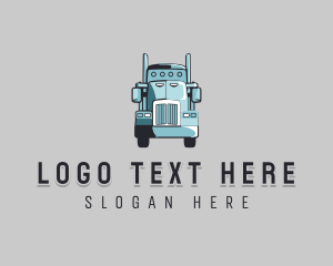 Trailer Truck Delivery Vehicle logo