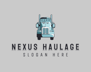 Trailer Truck Delivery Vehicle logo design