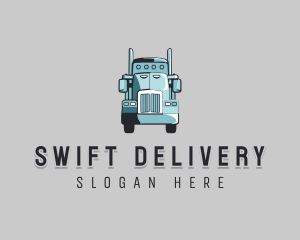 Trailer Truck Delivery Vehicle logo design