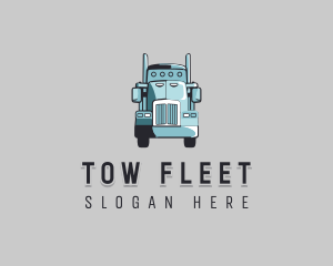 Trailer Truck Delivery Vehicle logo design