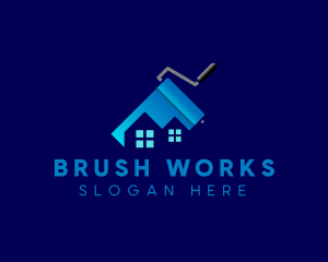 Painting Roller Brush  logo design