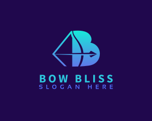 Archer Bow Arrow Letter B logo