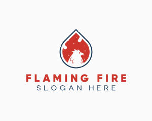 Flame Chicken Barbecue logo design