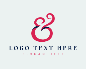 Font - Stylish Ampersand Calligraphy logo design