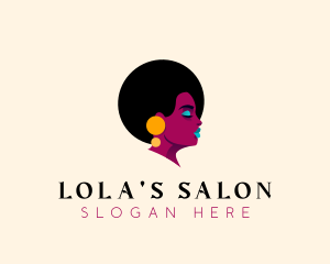 Afro Salon Beauty logo design