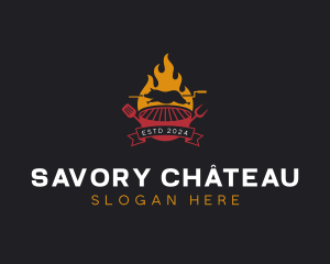 Rotisserie Pork Roast logo design