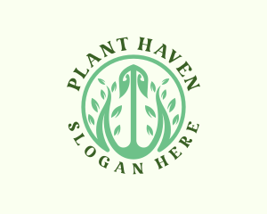 Shovel Plant Gardening logo design