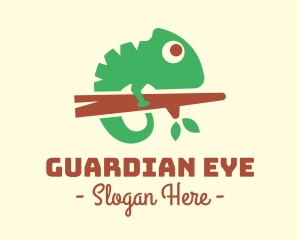 Cute Chameleon Branch logo design