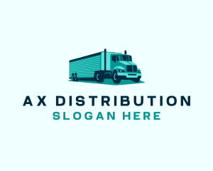 Cargo Logistics Trailer Truck logo design