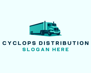 Cargo Logistics Trailer Truck logo design