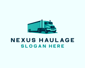 Cargo Logistics Trailer Truck logo design