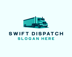 Cargo Logistics Trailer Truck logo design