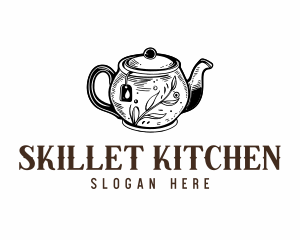 Vintage Antique Teapot logo design