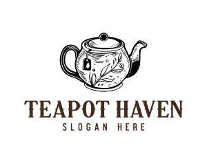 Vintage Antique Teapot logo design