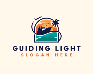 Cruise Airplane Travel logo design