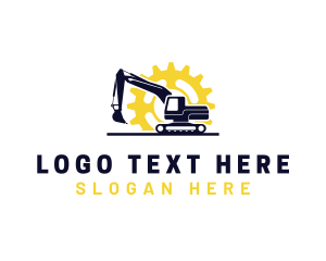 Gear Excavator Contractor Logo