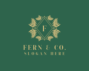 Diamond Fern Leaf  logo design