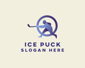 Hockey Athlete Player logo