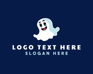 Cute Ghost Halloween Logo