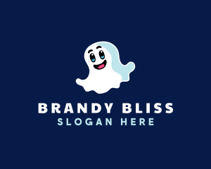 Cute Ghost Halloween logo design