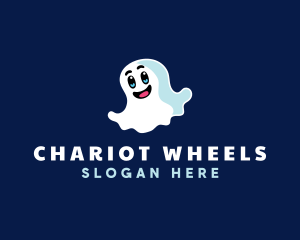 Cute Ghost Halloween logo design