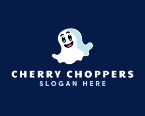 Cute Ghost Halloween logo design