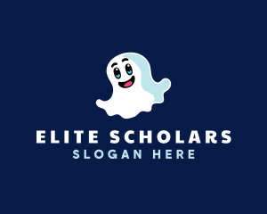 Cute Ghost Halloween logo design