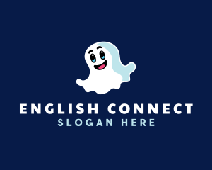 Cute Ghost Halloween logo design