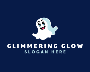 Cute Ghost Halloween logo design