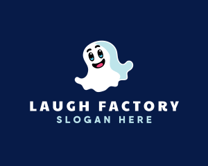 Cute Ghost Halloween logo design