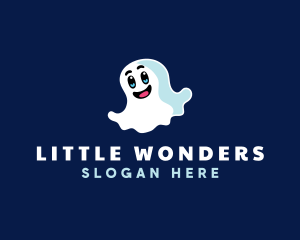 Cute Ghost Halloween logo design