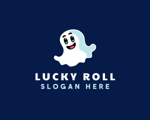 Cute Ghost Halloween logo design