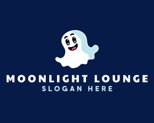 Cute Ghost Halloween logo design