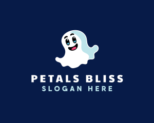 Cute Ghost Halloween logo design