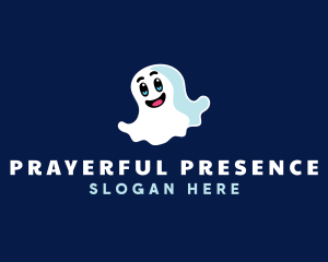 Cute Ghost Halloween logo design