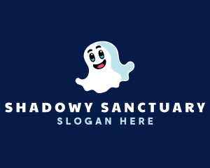 Cute Ghost Halloween logo