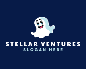 Cute Ghost Halloween logo design